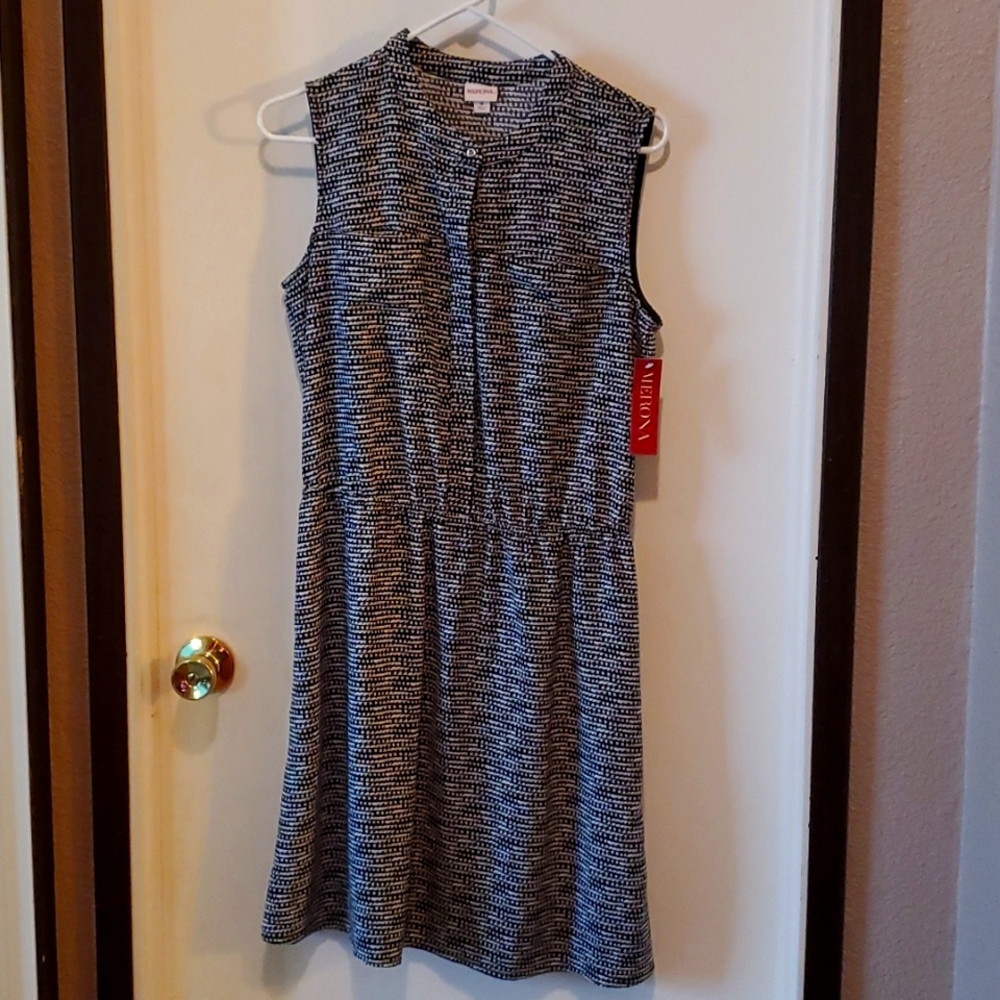 Merona, size medium, black and white dress.